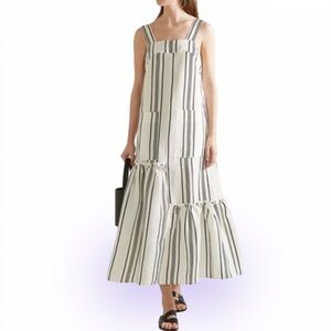 Apiece Apart  Newyork lined Slub Linen Silk blend Sleeveless maxi Dress